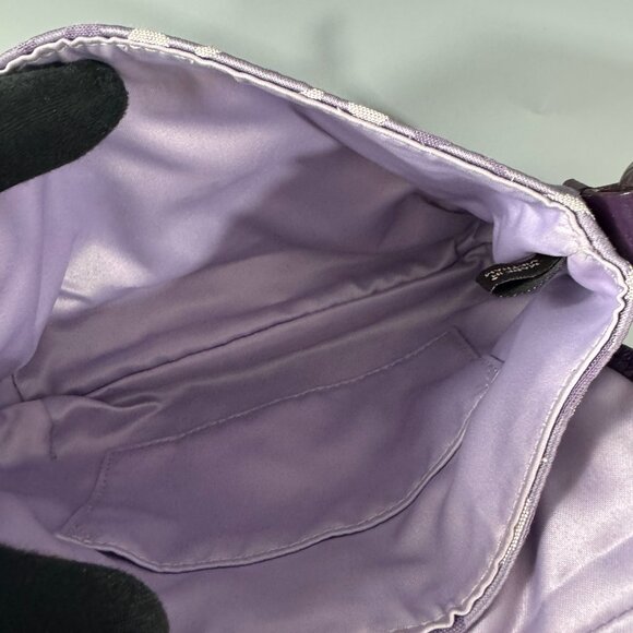 Coach CC Monogram Canvas with Purple Patent Leather Accents Mini Shoulder Bag - Picture 13 of 15